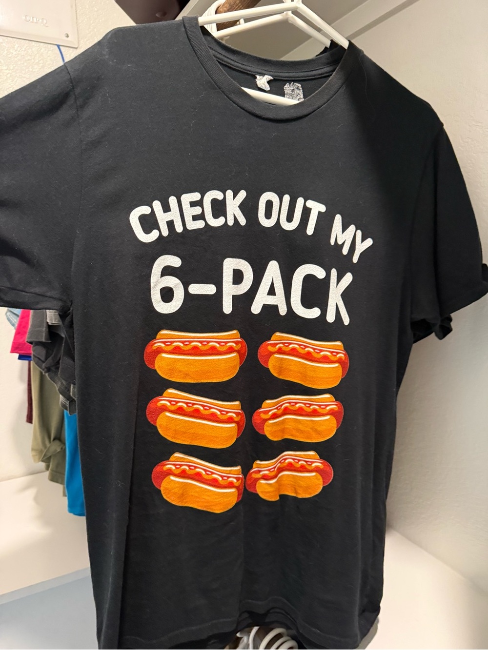 Check Out My 6-Pack Graphic T-Shirt - Black